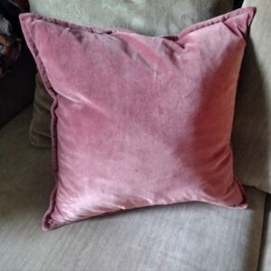 1 Cotton Velvet Red Brick Throw Pillow Cover with Duck/Down Feathers insert NWT